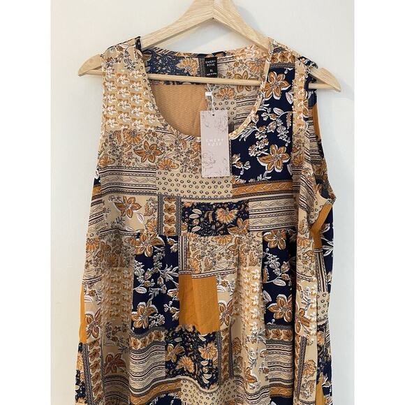 NWT Emery Rose Patchwork Lightweight Tank Dress Women's XL Vacation Beach Boho - Picture 4 of 10